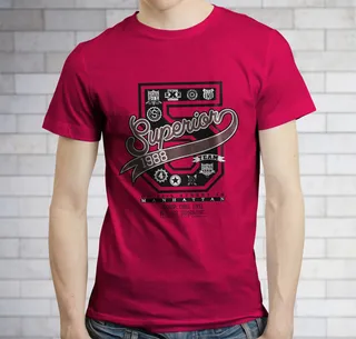 男士红色T恤样机