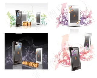 IPAD创意装饰矢量素材