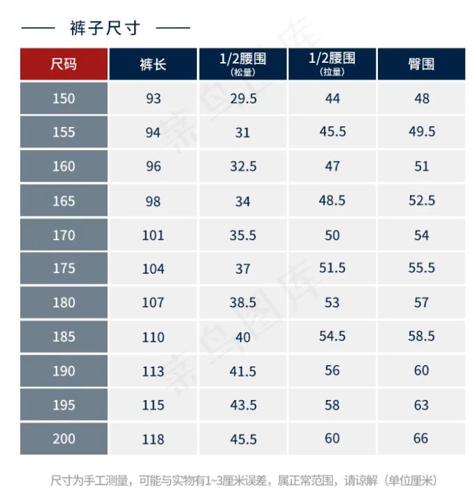 淘宝天猫京东阿里店铺详情页衣服裤子尺寸图片模板设计