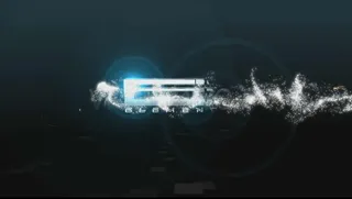 粒子渐变LOGO模板