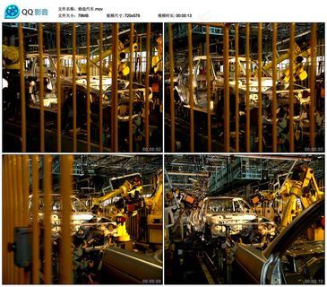 实拍工业生产生产汽车造汽车视频素材