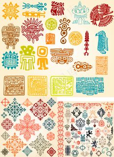 玛雅装饰元素设计矢量素材 玛雅装饰元素设计矢量素材