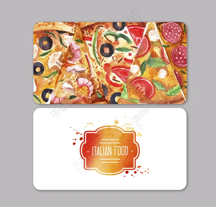 意大利披萨店名片矢量图cdr矢量模版下载