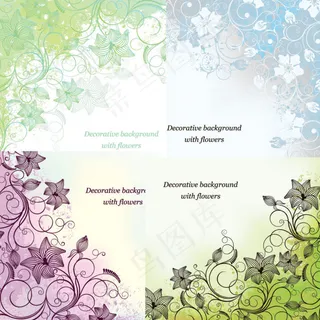 精美印花背景——矢量素材