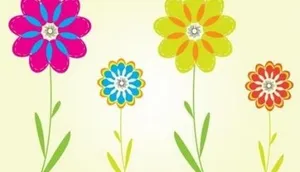 五彩缤纷的花朵矢量