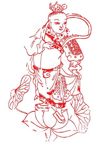 传统中国红图案图片