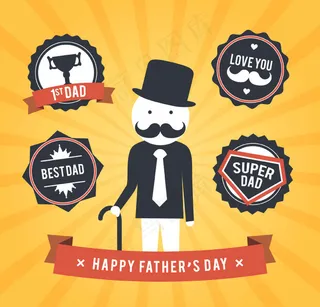 创意父亲节标签