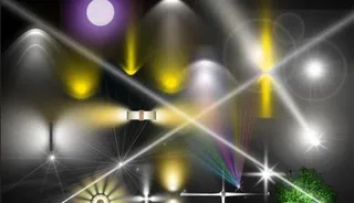 室内分层的灯光效果