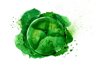 春季古风水彩彩绘风景画背景素材