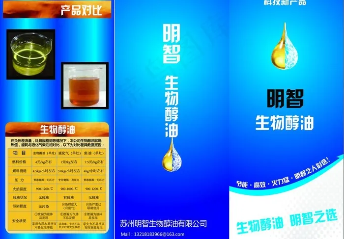 生物醇油三折页 宣传册图片ai矢量模版下载