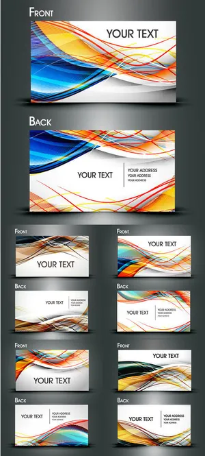 绚丽名片背景矢量素材