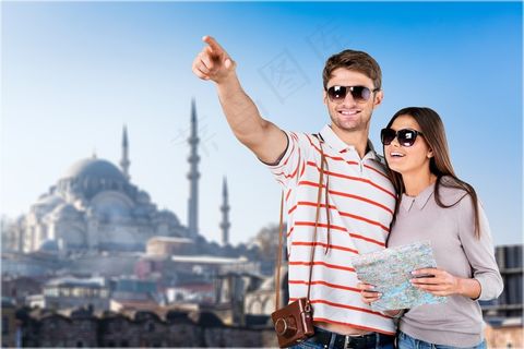 旅游的人物创意高清图片