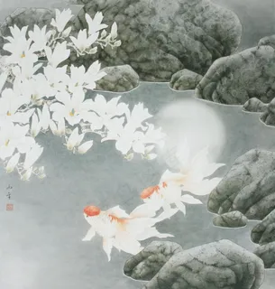 路雨年工笔鱼类选集图片