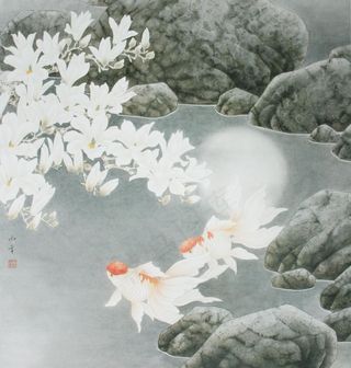 路雨年工笔鱼类选集图片