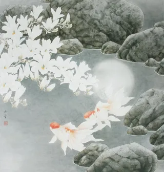 路雨年工笔鱼类选集图片