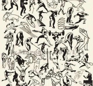 体育运动人物插图图片