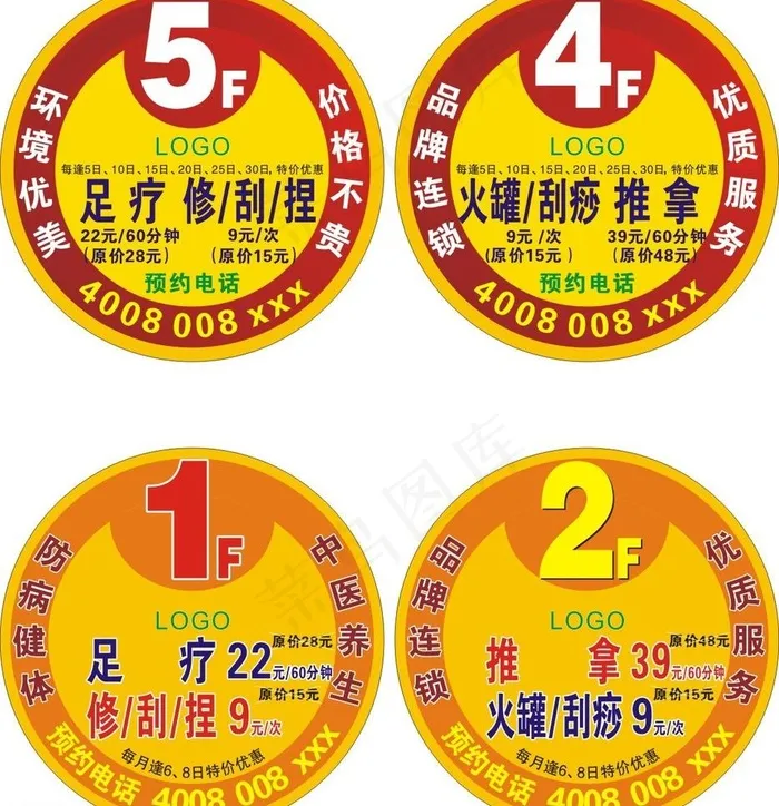 推拿楼层牌图片cdr矢量模版下载