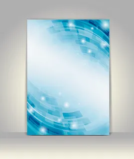 幻彩花纹画册封面矢量模板