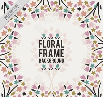 手绘古典花卉背景装饰