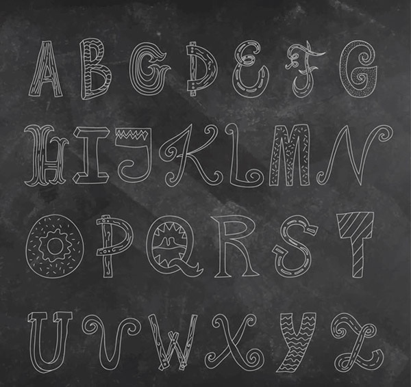 26个手绘字母设计