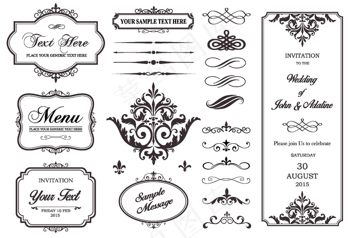 多款古典欧式花纹图标