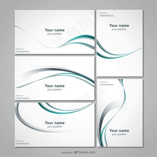 高档简洁大气商务名片矢量图