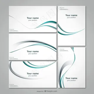 高档简洁大气商务名片矢量图