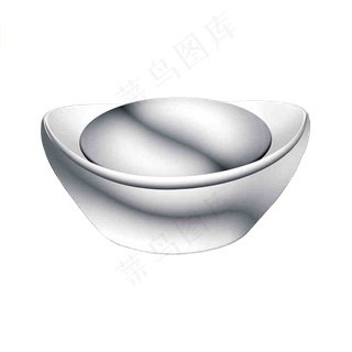 金属古老金元宝财富海报透明PNG素...