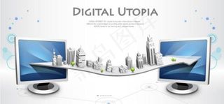 商务网络信息背景设计矢量素材