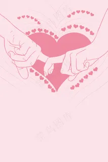 手绘扁平七夕背景