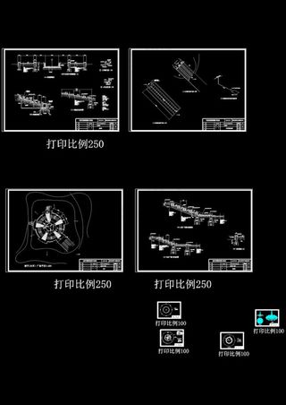 风车广场cad景观图纸