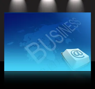 蓝色科技 海报展版背景设计