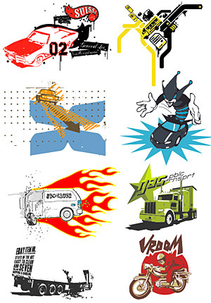 趋势的丝氨酸替代设计元素矢量素材