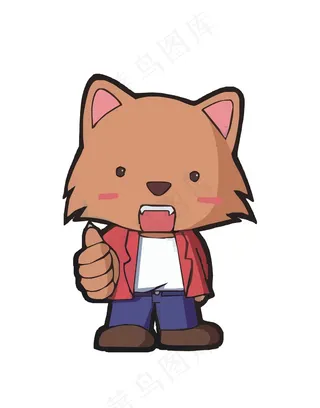 卡通动物矢量图猫咪
