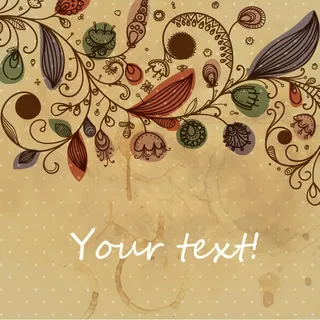 污浊彩绘花卉花纹背景矢量素材