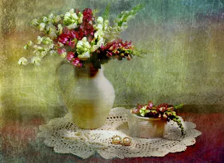 数码静物油画图片