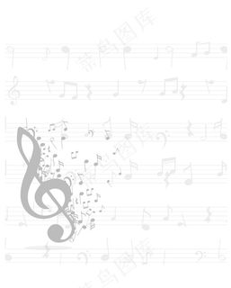 五线谱音乐乐符