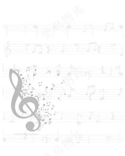 五线谱音乐乐符