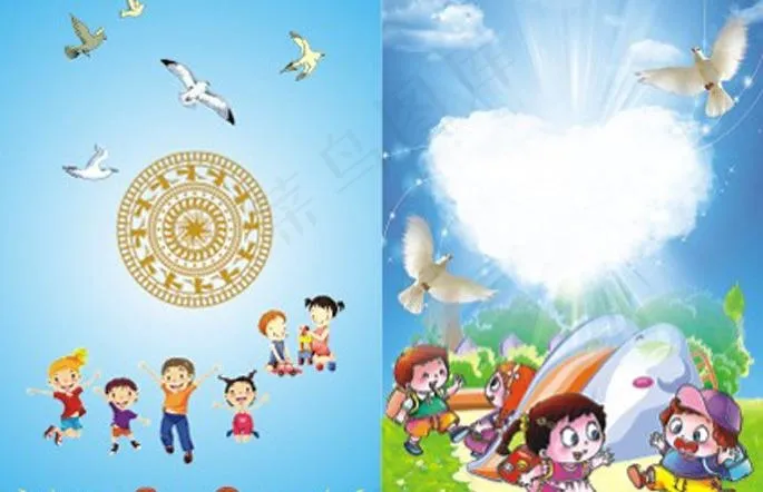 幼儿封面图片cdr矢量模版下载