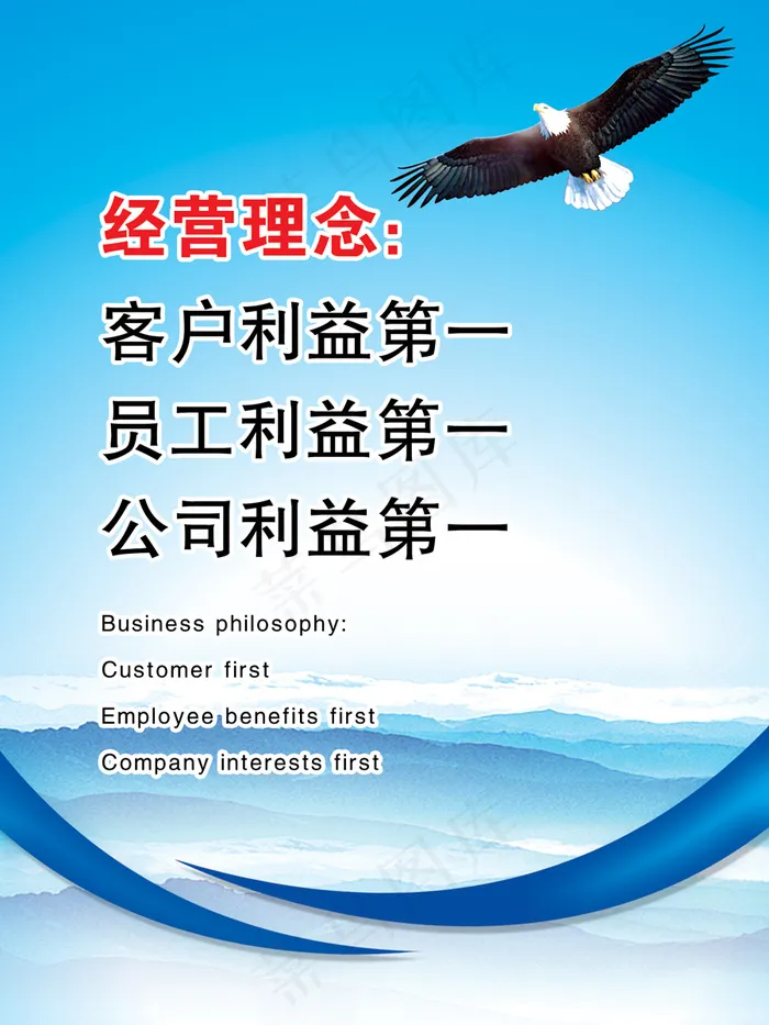 经营理念psd模版下载