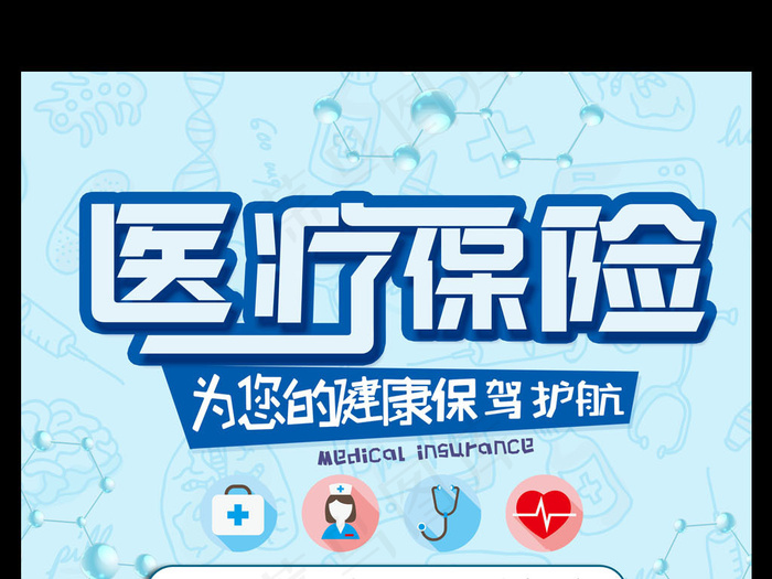 医疗保险健康保障宣传海报