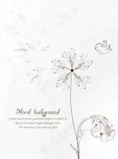 花在春天的花朵矢量插图