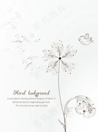 花在春天的花朵矢量插图