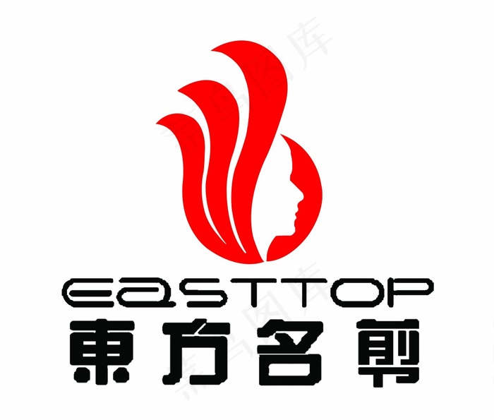 东方名剪形象墙PSD分层图psd模版下载