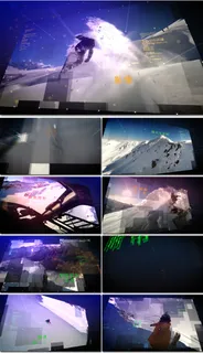 科技感元素图文动画运动体育片头AE...