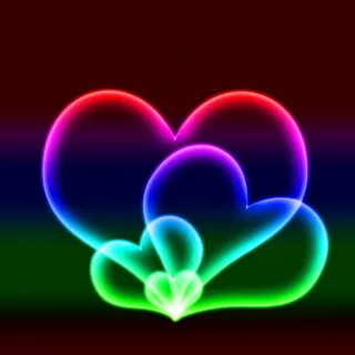 七彩心形矢量图形PSD设计 七彩心形矢量图形PSD设计