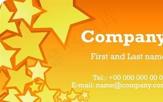 星星主题卡片模板 矢量素材 ai格...