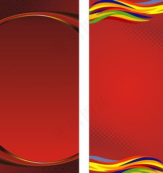 红色精美展架图片