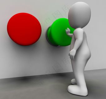 推动绿色按钮显示启动