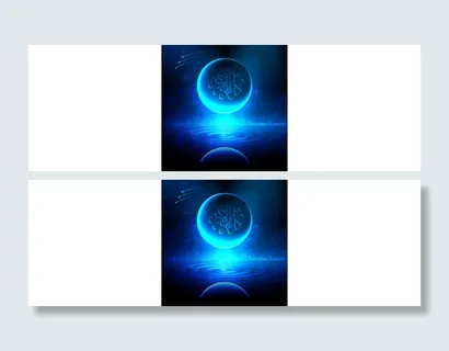 矢量斋月新月翻译文本：开斋节穆巴拉...